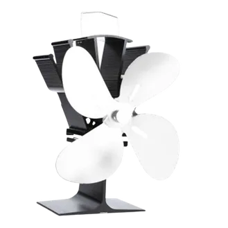Stříbrný čtyřlopatkový ventilátor na kamna FLAMINGO